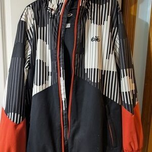 Men's Black and Red Striped Jacket